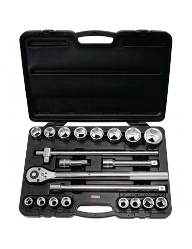 DOUILLES ET ACCESSOIRES 3/4 COFFRET DE 21 PIECES