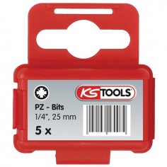 EMBOUTS DE VISSAGE 1/4 POZIDRIV PZ2 LG 25 MM BOITE DE 5 2