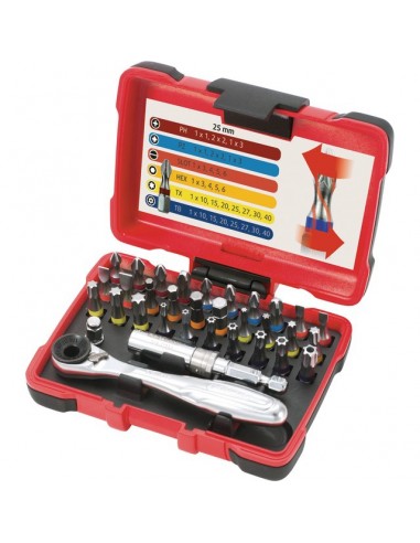 EMBOUTS DE VISSAGE A CODE COULEUR TORSIONPOWER COFFRET DE 32 PIECES