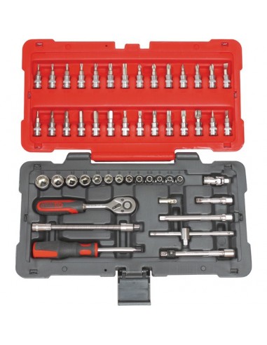 DOUILLES ET ACCESSOIRES 1/4 ULTIMATE COFFRET DE 50 PIECES