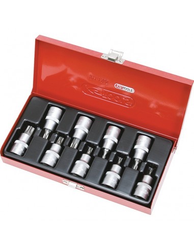 DOUILLES TOURNEVIS 1/2 TORX 20 A 60 MM COFFRET DE 9 PIECES