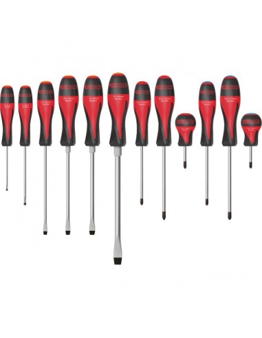 TOURNEVIS ULTIMATE 6 FENTE  3 PHILLIPS  3 POZIDRIV JEU DE 12