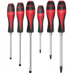 TOURNEVIS ULTIMATEMAX A LAME TRANVERSANTE 3 FENTE  3 POZIDRIV JEU DE 6