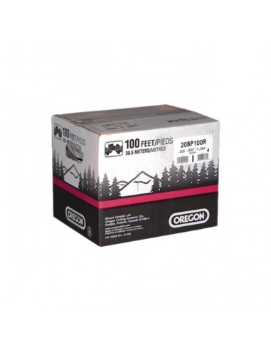 CHAINE TRONCONNEUSE CARREE OREGON 20LPX ROULEAU 100 PIEDS .325/1