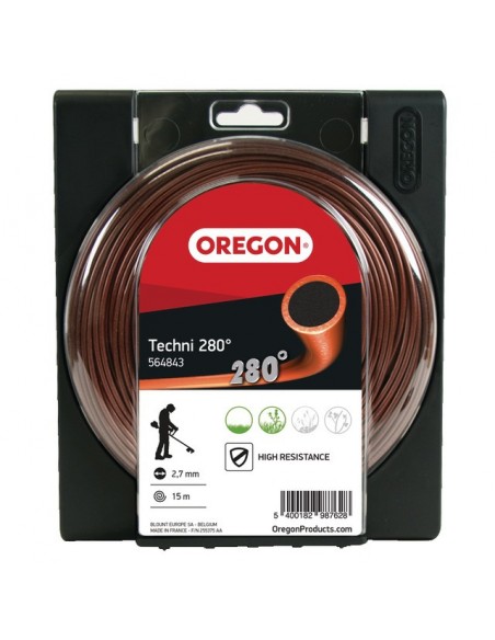 FIL DE DEBROUSSAILLEUSE ROND TECHNI 280° HAUTE RÉSISTANCE Ø 3 MM OREGON