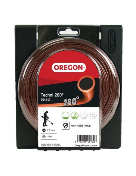 FIL DE DEBROUSSAILLEUSE ROND TECHNI 280° HAUTE RÉSISTANCE Ø 3 MM OREGON