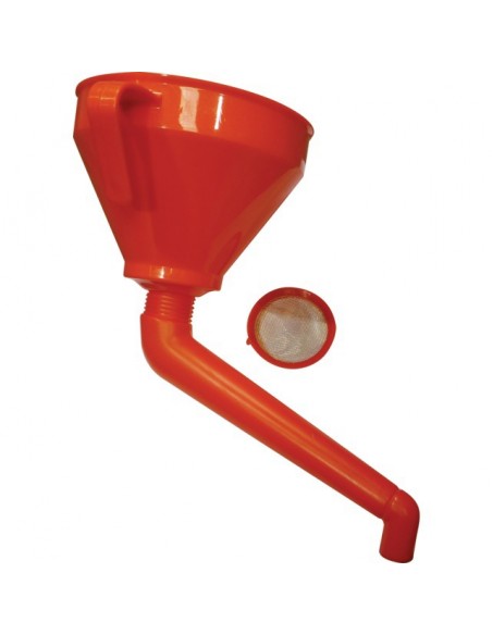 ENTONNOIR PLASTIQUE 160 MM AVEC BEC RIGIDE ET FILTRE