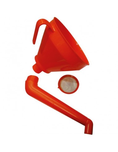 ENTONNOIR PLASTIQUE 160 MM AVEC BEC RIGIDE ET FILTRE