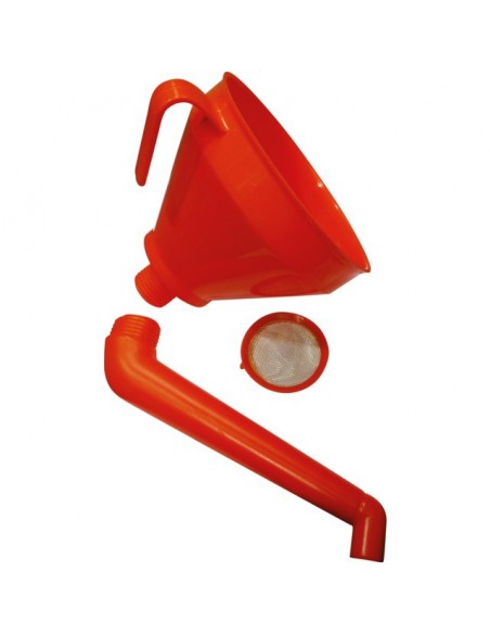 ENTONNOIR PLASTIQUE 160 MM AVEC BEC RIGIDE ET FILTRE