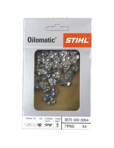 CHAINE DE TRONCONNEUSE 1/4 .043 (1.1 MM) 64 ENTRAINEURS ORIGINE STIHL