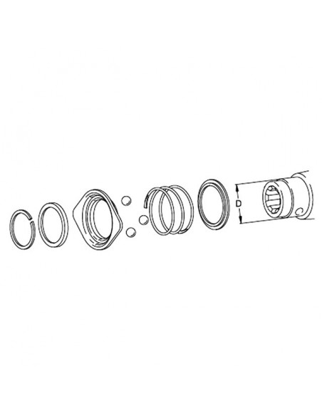VERROUILLAGE A BILLES ZV AGRASET 108 1''3/8 POUR LIMITEUR