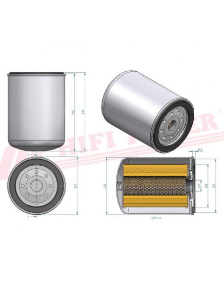 FILTRE HYDRAULIQUE SH 56660 HIFI FILTER