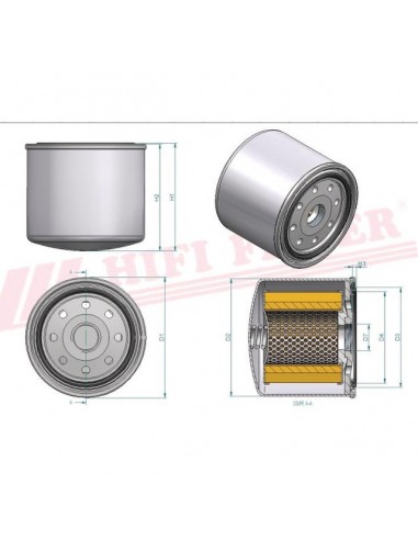 FILTRE HYDRAULIQUE SH 60931 HIFI FILTER