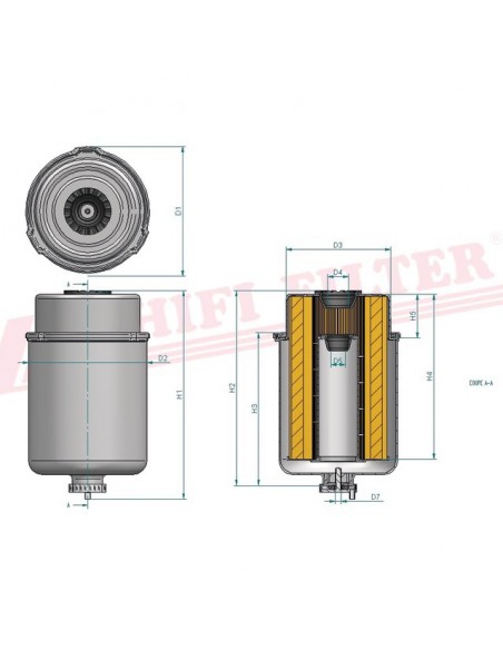 FILTRE A GASOIL SN 70344 HIFI FILTER