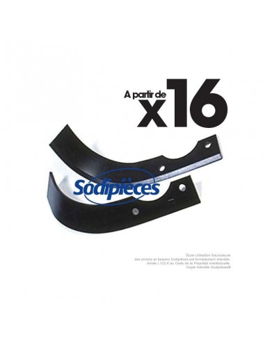 Outils de fraises type labour Ø 320 mm. L 220 mm. A partir de 16ex