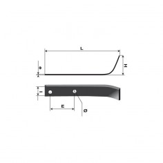 Outils de fraises type labour Ø 320 mm. L 220 mm. 2