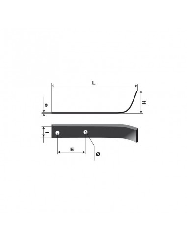 Outils de fraises type labour Ø 320 mm. L 220 mm.