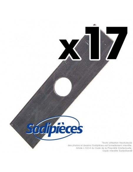 Couteaux scarificateurs pour Farm & Garden, Pilot, Powercut N° 72492. Jeu de 17