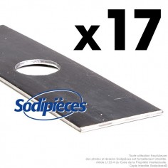 Couteaux scarificateurs pour Farm & Garden, Pilot, Powercut N° 72492. Jeu de 17 2