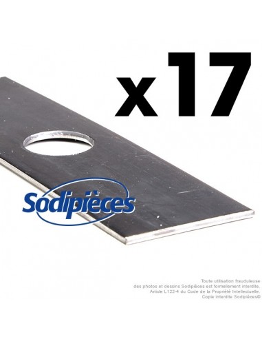 Couteaux scarificateurs pour Farm & Garden, Pilot, Powercut N° 72492. Jeu de 17