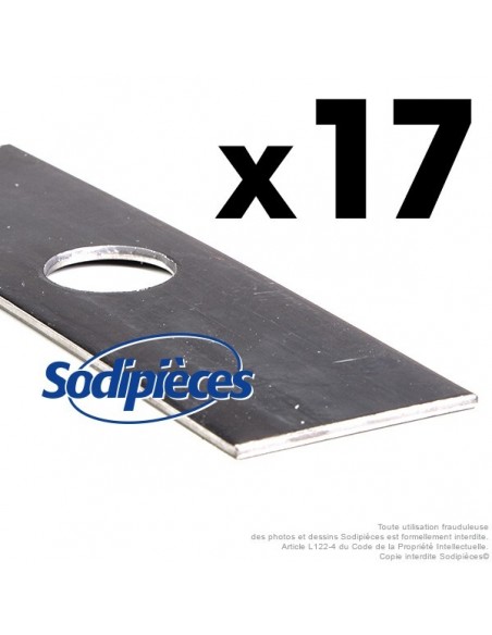 Couteaux scarificateurs pour Farm & Garden, Pilot, Powercut N° 72492. Jeu de 17