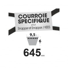 Courroie tondeuse spécifique Snapper 12353. 9,5 mm x 645 mm.