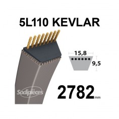 Courroie tondeuse 5L110 Kevlar Trapézoïdale. 15,8 mm x 2782 mm. 2