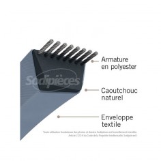 Courroie tondeuse A116 Trapézoïdale. 13 mm x 3000 mm.