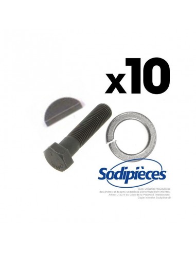 Lot Clavettes + rondelles freins + Vis de lame. Par 10