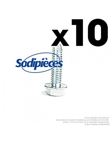 Vis autotaraudeuse Ø 3/8 - 18 ( 7,9 mm). Pour AYP, Husqvarna N° 138776. Par 10