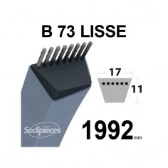 Courroie tondeuse B73 Trapézoïdale. 17 mm x 1992 mm. 2
