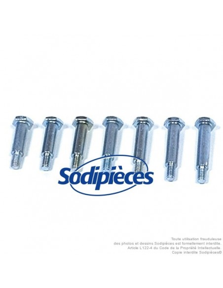 Axe de roue Ø 12,7 x 44,5 mm