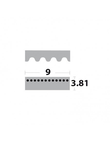 Courroie bétonnière dentée RENFORCEE 450-5MGT3-09 Gates