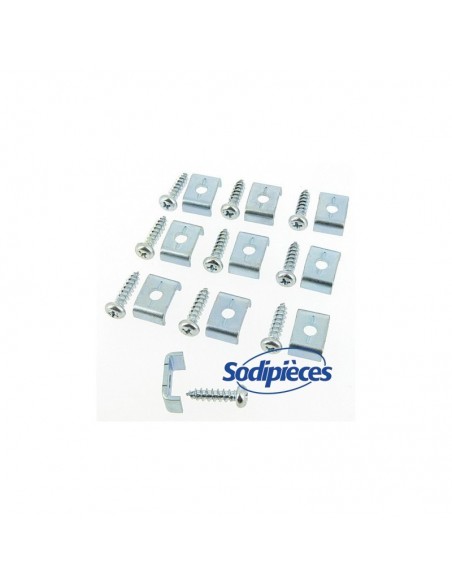 Vis et plaquette de fixation pour gaine. Par 10