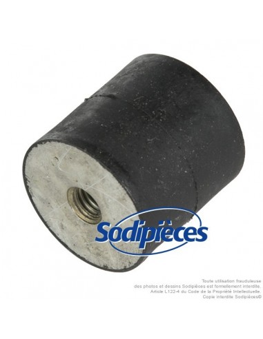 Silent bloc universel 25 x 25, Femelle M6, Femelle M6