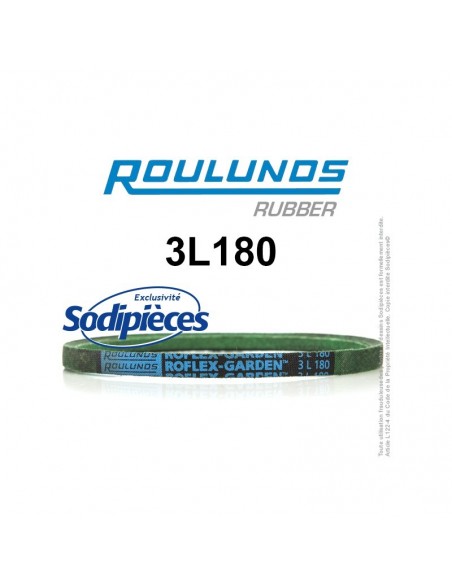 Courroie tondeuse 3L180 Roulunds Continental 9,5 x 6 x 457 mm