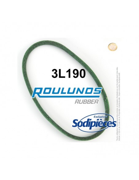 Courroie tondeuse 3L190 Roulunds Continental 9,5 x 6 x 483 mm