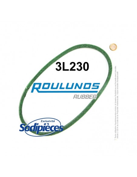 Courroie tondeuse 3L230 Roulunds Continental 9,5 x 6 x 584 mm