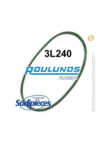 Courroie tondeuse 3L240 Roulunds Continental 9,5 x 6 x 610 mm