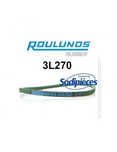 Courroie tondeuse 3L270 Roulunds Continental 9,5 x 6 x 686 mm