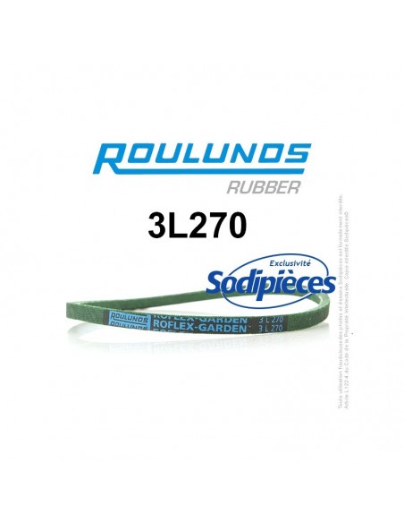 Courroie tondeuse 3L270 Roulunds Continental 9,5 x 6 x 686 mm