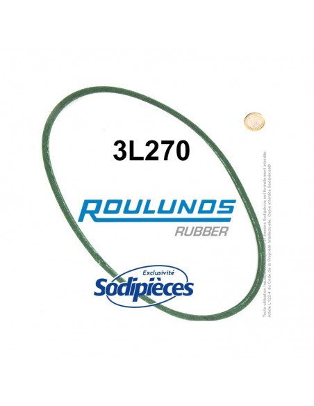Courroie tondeuse 3L270 Roulunds Continental 9,5 x 6 x 686 mm