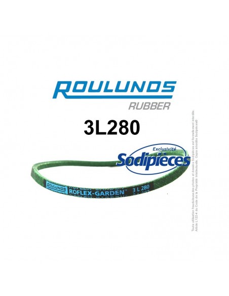 Courroie tondeuse 3L280 Roulunds Continental 9,5 x 6 x 711 mm