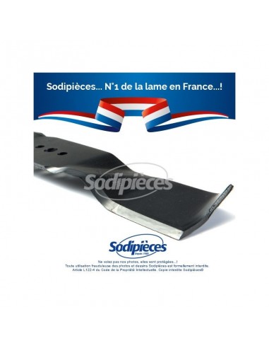 Lame tondeuse 42 cm. Al. 12.4 mm. Pour Husqvarna