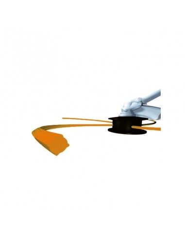 Fil débroussailleuse nylon carré. 4 mm x 50 m. Bobine. Orange
