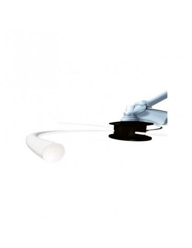 Fil débroussailleuse nylon Rond. 1,6 mm x 100 m. Coque. Blanc