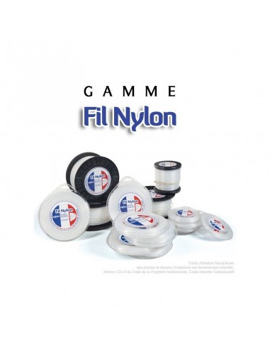 Fil débroussailleuse nylon Rond. 2 mm x 65 m. Coque. Blanc