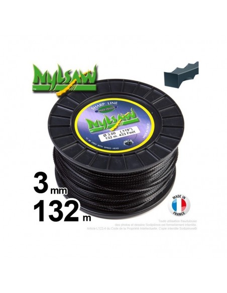 Fil débroussailleuse nylsaw ®. Bobine 3 mm x 132 m