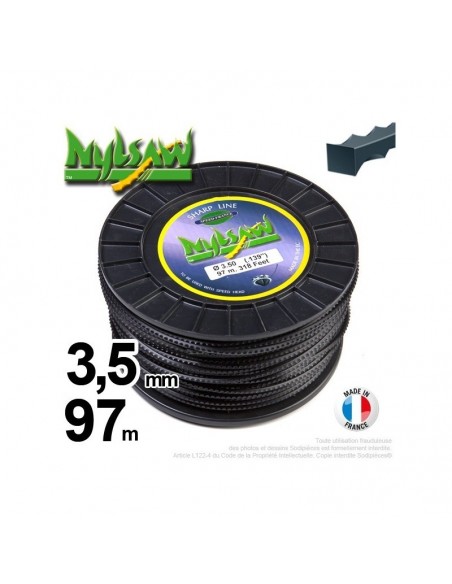 Fil débroussailleuse nylsaw ®. Bobine 3,5 mm x 97 m