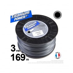 Fil débroussailleuse Titanium ®. Bobine rond 3 mm x 169 m
